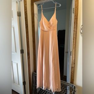 Light pink bridesmaid dress from Azazie size A4
